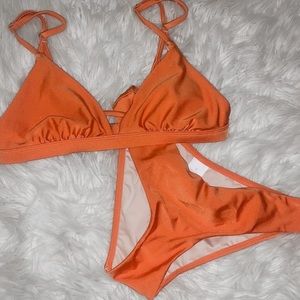 brand new shiny orange bikini !!
